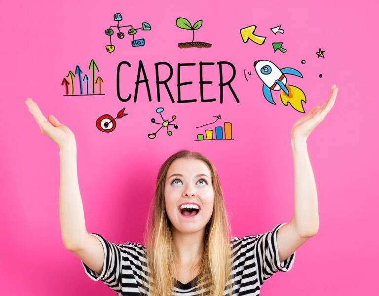 career concept with young woman